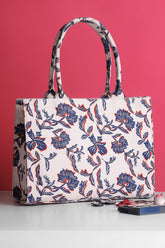 BLUE LEAFY CANVAS - M097